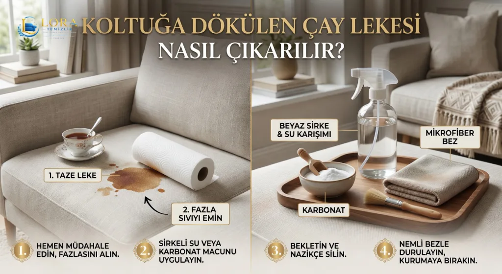 Koltuğa Dökülen Çay Lekesi Nasıl Çıkarılır?